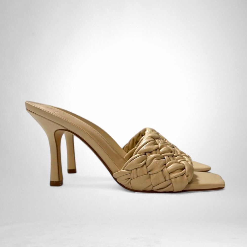 MARC FISHER Draya Braided Light Natural Sandal, NEW! Size 8